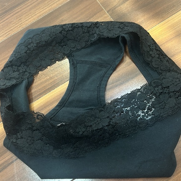 Medium Victoria’s Secret lace trim cotton black hipster - Picture 4 of 4